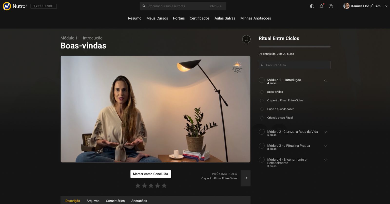 Aulas do Ritual Entre Ciclos